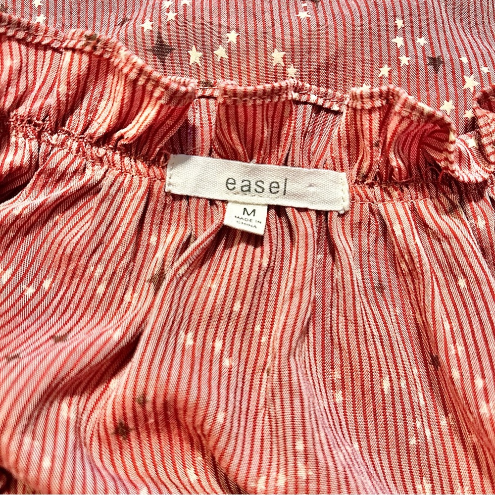 Easel Starry Ruffled Blouse - Picture 5 of 7